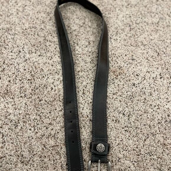 Men's dark brown browning Leather Belt - Picture 1 of 2